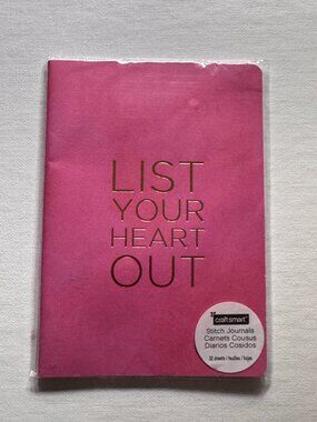 Craftsmart Stitch Journal List Your Heart Out Mini Journal 32 Sheets